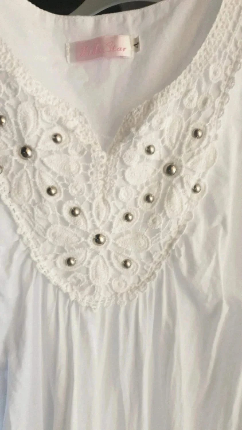 White lace dress for 4 years old – photo 2